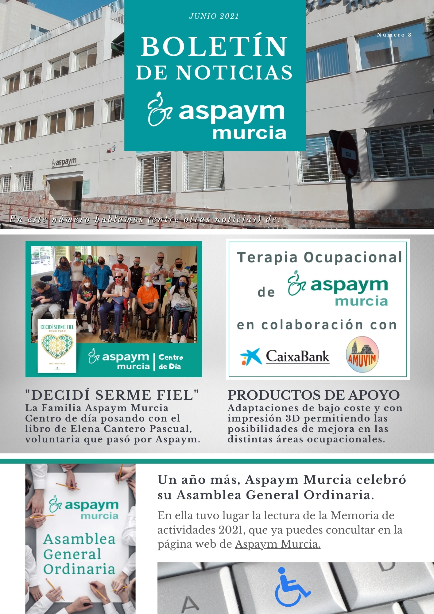 Portada de boletín Aspaym Junio 2021