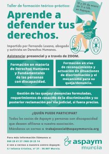 Taller de formación teórico-práctico. Aprende a defender tus derechos