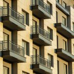 residential building with windows and balconies